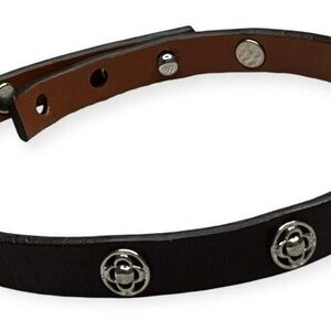 Stella & Dot Clover Double Wrap Leather Bracelet/Choker